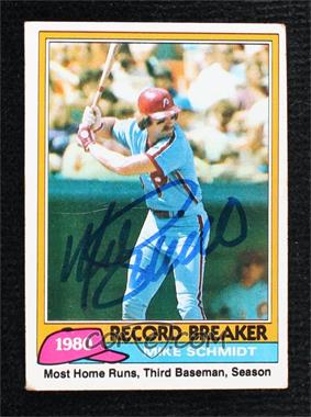 1981 Topps - [Base] #206 - Record Breaker - Mike Schmidt [JSA Certified COA Sticker]