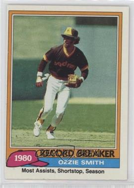 1981 Topps - [Base] #207 - Record Breaker - Ozzie Smith