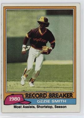 1981 Topps - [Base] #207 - Record Breaker - Ozzie Smith
