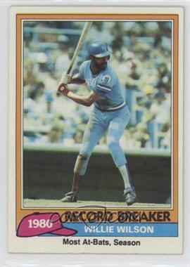 1981 Topps - [Base] #208 - Record Breaker - Willie Wilson