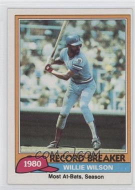 1981 Topps - [Base] #208 - Record Breaker - Willie Wilson