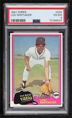 1981 Topps - [Base] #234 - Lou Whitaker [PSA 4 VG‑EX]