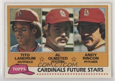 1981 Topps - [Base] #244 - Future Stars - Tito Landrum, Al Olmsted, Andy Rincon