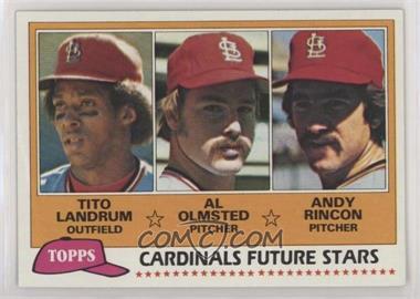 1981 Topps - [Base] #244 - Future Stars - Tito Landrum, Al Olmsted, Andy Rincon