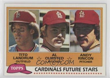 1981 Topps - [Base] #244 - Future Stars - Tito Landrum, Al Olmsted, Andy Rincon