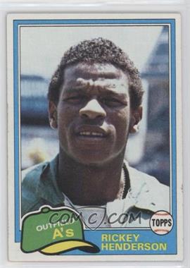 1981 Topps - [Base] #261 - Rickey Henderson [Noted]