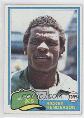 1981 Topps - [Base] #261 - Rickey Henderson [Noted]