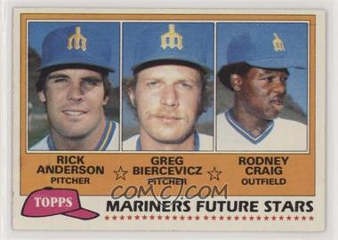 1981 Topps - [Base] #282 - Future Stars - Rick Anderson, Greg Biercevicz, Rodney Craig