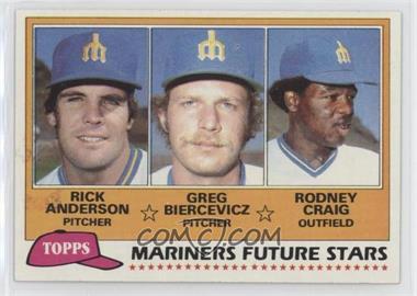 1981 Topps - [Base] #282 - Future Stars - Rick Anderson, Greg Biercevicz, Rodney Craig