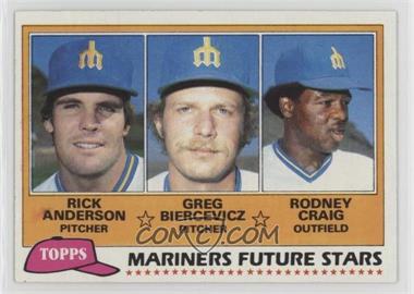 1981 Topps - [Base] #282 - Future Stars - Rick Anderson, Greg Biercevicz, Rodney Craig