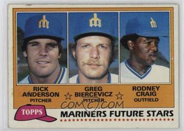 1981 Topps - [Base] #282 - Future Stars - Rick Anderson, Greg Biercevicz, Rodney Craig