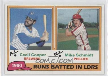 1981 Topps - [Base] #3 - League Leaders - Cecil Cooper, Mike Schmidt