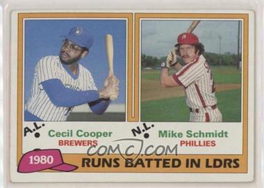 1981 Topps - [Base] #3 - League Leaders - Cecil Cooper, Mike Schmidt