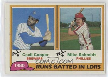 1981 Topps - [Base] #3 - League Leaders - Cecil Cooper, Mike Schmidt