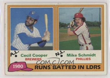 1981 Topps - [Base] #3 - League Leaders - Cecil Cooper, Mike Schmidt [EX to NM]