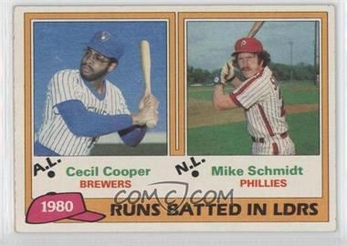 1981 Topps - [Base] #3 - League Leaders - Cecil Cooper, Mike Schmidt