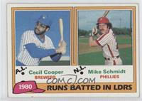 League Leaders - Cecil Cooper, Mike Schmidt [Noted]