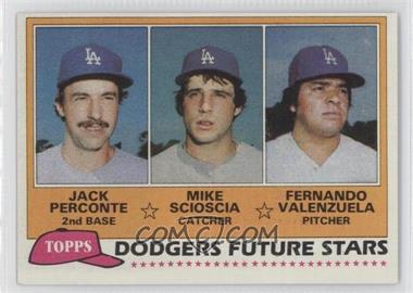 1981 Topps - [Base] #302 - Future Stars - Jack Perconte, Mike Scioscia, Fernando Valenzuela