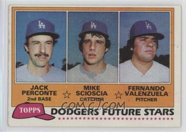 1981 Topps - [Base] #302 - Future Stars - Jack Perconte, Mike Scioscia, Fernando Valenzuela