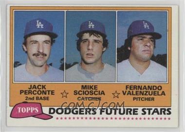 1981 Topps - [Base] #302 - Future Stars - Jack Perconte, Mike Scioscia, Fernando Valenzuela