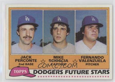 1981 Topps - [Base] #302 - Future Stars - Jack Perconte, Mike Scioscia, Fernando Valenzuela