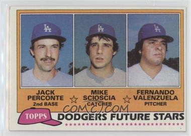 1981 Topps - [Base] #302 - Future Stars - Jack Perconte, Mike Scioscia, Fernando Valenzuela