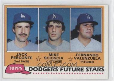 1981 Topps - [Base] #302 - Future Stars - Jack Perconte, Mike Scioscia, Fernando Valenzuela