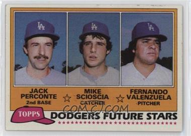 1981 Topps - [Base] #302 - Future Stars - Jack Perconte, Mike Scioscia, Fernando Valenzuela