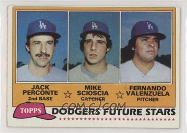 1981 Topps - [Base] #302 - Future Stars - Jack Perconte, Mike Scioscia, Fernando Valenzuela