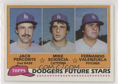 1981 Topps - [Base] #302 - Future Stars - Jack Perconte, Mike Scioscia, Fernando Valenzuela