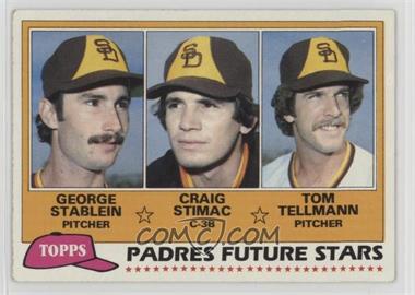 1981 Topps - [Base] #356 - Future Stars - George Stablein, Craig Stimac, Tom Tellmann [Noted]