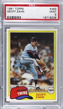 1981 Topps - [Base] #363 - Geoff Zahn [PSA 9 MINT]