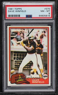 1981 Topps - [Base] #370 - Dave Winfield [PSA 8 NM‑MT]