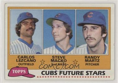 1981 Topps - [Base] #381 - Future Stars - Carlos Lezcano, Steve Macko, Randy Martz [EX to NM]