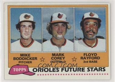 1981 Topps - [Base] #399 - Future Stars - Mike Boddicker, Mark Corey, Floyd Rayford