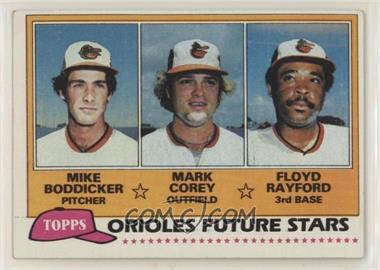 1981 Topps - [Base] #399 - Future Stars - Mike Boddicker, Mark Corey, Floyd Rayford