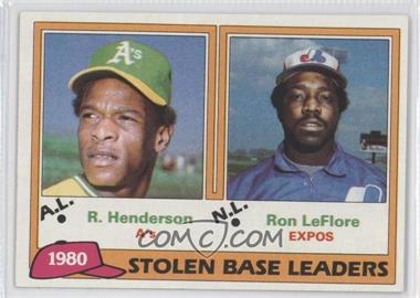 1981 Topps - [Base] #4 - League Leaders - Rickey Henderson, Ron LeFlore