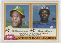 League Leaders - Rickey Henderson, Ron LeFlore