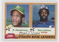 League Leaders - Rickey Henderson, Ron LeFlore