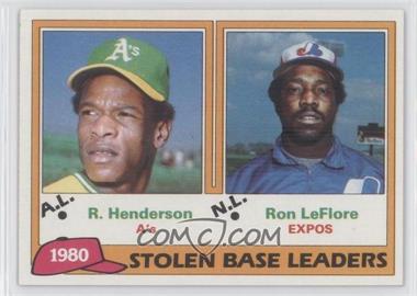 1981 Topps - [Base] #4 - League Leaders - Rickey Henderson, Ron LeFlore