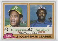League Leaders - Rickey Henderson, Ron LeFlore [Good to VG‑EX]