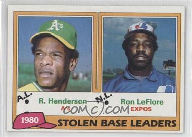 1981 Topps - [Base] #4 - League Leaders - Rickey Henderson, Ron LeFlore