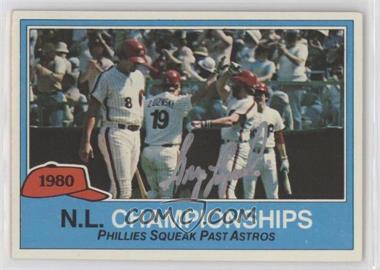 1981 Topps - [Base] #402 - N.L. Championships - Philadelphia Phillies Team [TRISTAR Authentic COA Sticker]