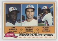 Future Stars - Tim Raines, Roberto Ramos, Bobby Pate [EX to NM]