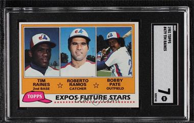 1981 Topps - [Base] #479 - Future Stars - Tim Raines, Roberto Ramos, Bobby Pate [SGC 7 NM]