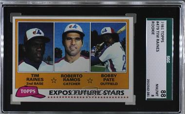 1981 Topps - [Base] #479 - Future Stars - Tim Raines, Roberto Ramos, Bobby Pate [SGC 88 NM/MT 8]