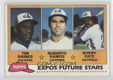 1981 Topps - [Base] #479 - Future Stars - Tim Raines, Roberto Ramos, Bobby Pate [Noted]