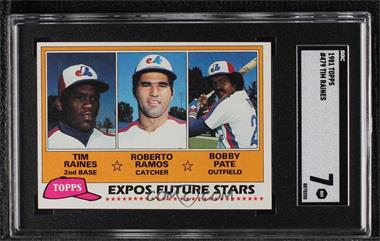 1981 Topps - [Base] #479 - Future Stars - Tim Raines, Roberto Ramos, Bobby Pate [SGC 7 NM]