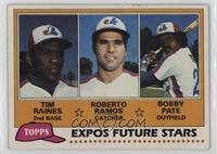 Future Stars - Tim Raines, Roberto Ramos, Bobby Pate [EX to NM]