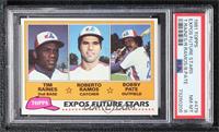 Future Stars - Tim Raines, Roberto Ramos, Bobby Pate [PSA 8 NM‑…